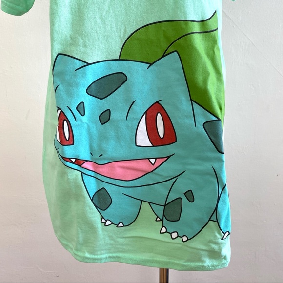Hot Topic Pokemon Bulbasaur Jumbo Print T-Shirt Medium Mint Green Unisex - Picture 3 of 11